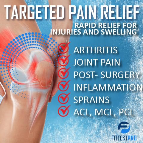 [Australia] - Fittest Pro Knee Ice Pack Wrap for Pain Relief, Reusable Hot and Cold Therapy Wrap for Swelling, Recovery, and Therapy for Arthritis, Meniscus Tear and ACL 