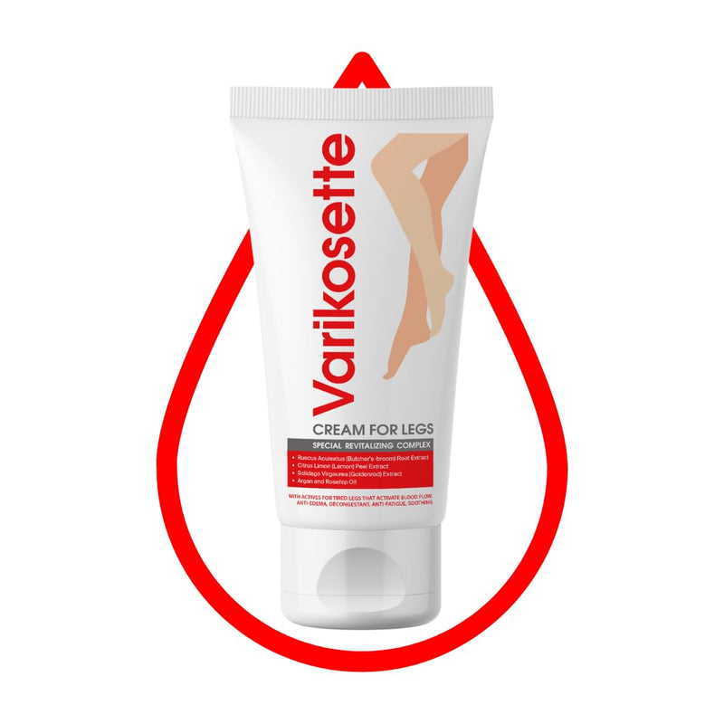 [Australia] - Varikosette - Heavy and tired legs - varicose veins - stimulates blood circulation - provides relief when standing or walking for long periods - very refreshing - soothing - intensive care 