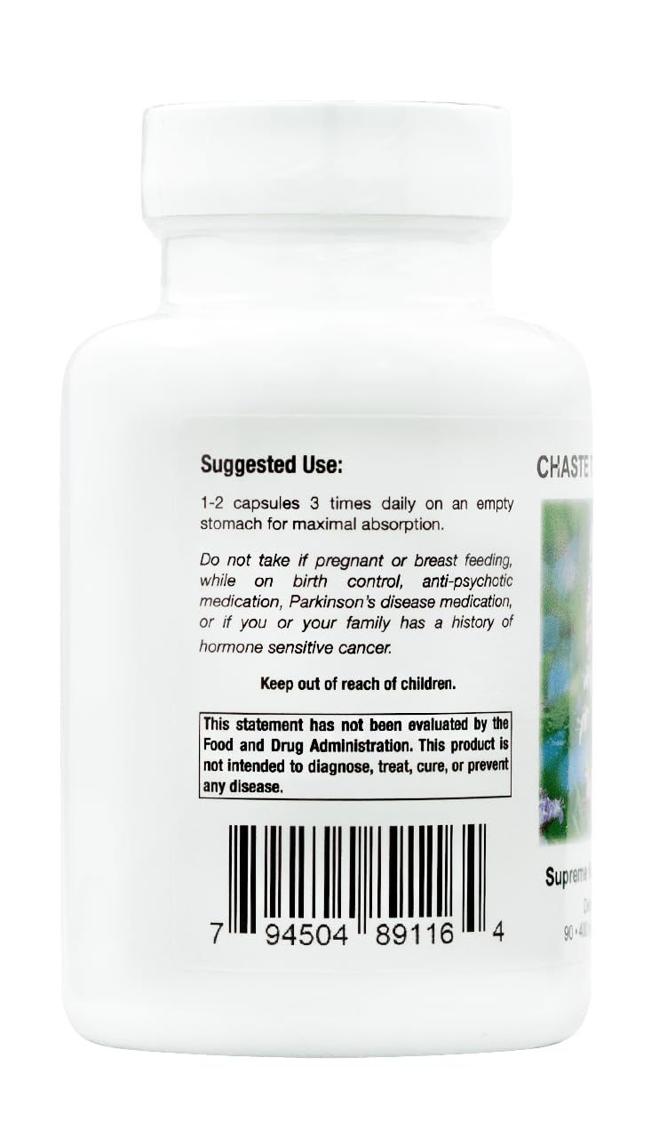 [Australia] - Supreme Nutrition Chaste Tree Supreme, 90 Pure Vitex Vegetarian Capsules 90 Count (Pack of 1) 