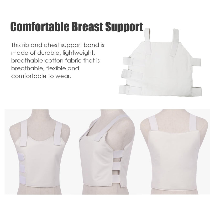 Wokyo Sternum and Thorax Support Chest Brace, Chest Binder to Reduce Rib Cage Pain Breathable Wrap for Sternum Injuries (Large) Large