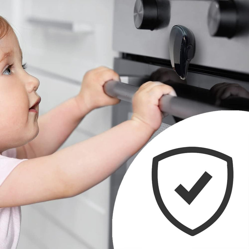 [Australia] - Moonybaby Childproof Oven Door Lock, Child Safety Oven Front Lock(ONLY for Flat Surface), Heat-Resistant, No Tool Needed, Jet Black 