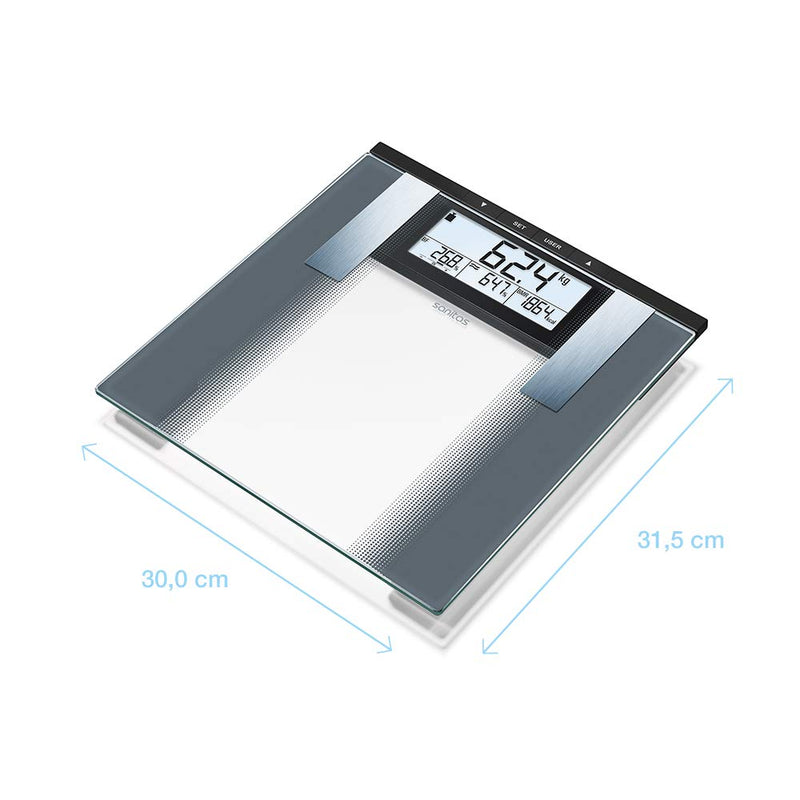 [Australia] - Sanitas SBG 21 diagnostic scales, for measuring weight, body fat, body water and muscle percentage, bone mass, calorie requirement 1 - pack 