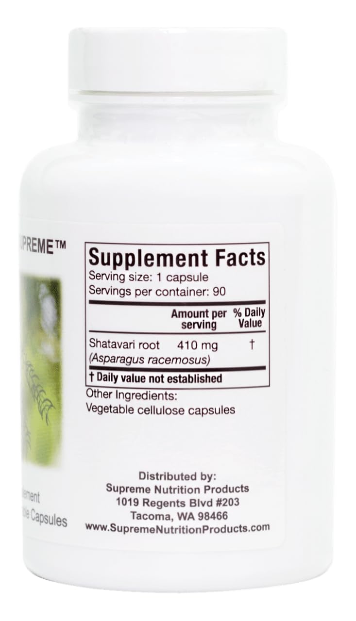 [Australia] - Supreme Nutrition Shatavari Supreme, 90 Pure Shatavari Root Vegetarian Capsules (Pack of 2) 90 Count (Pack of 2) 