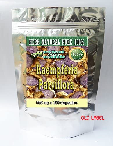 [Australia] - Kaempferia Parviflora-Black Ginger-Black Galangal-krachai Dum in Thai 500 Mg. 180 Caps.from Thailand 