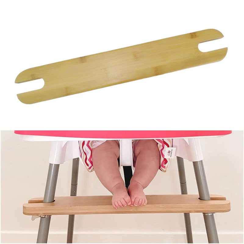 High Chair Footrest, Adjustable Height Natural Bamboo Baby Highchairs Pedal, Suitable for IKEA Antilop High Chair Footstool