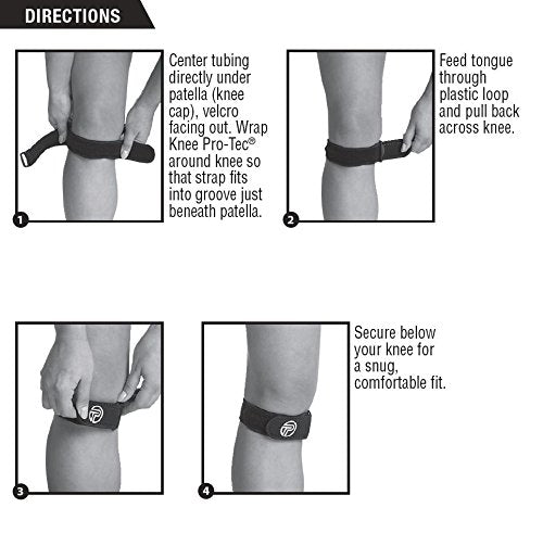 Pro-Tec Athletics Knee Patellar Tendon Strap, Large