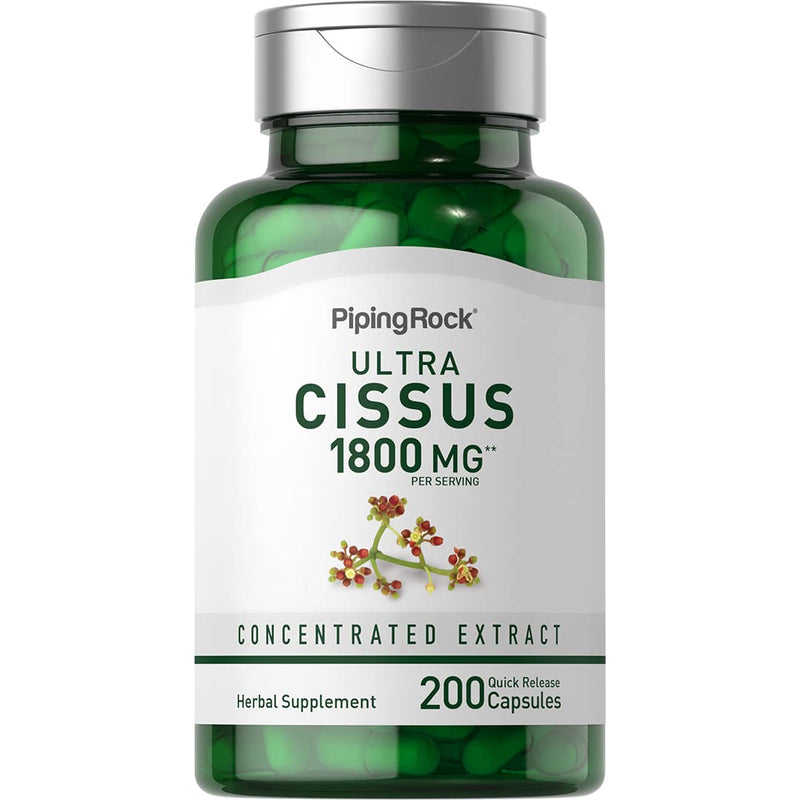 [Australia] - Piping Rock Cissus Quadrangularis Supplement 1800mg | 200 Capsules | Ultra Concentrated Herbal Extract | Non-GMO, Gluten Free 