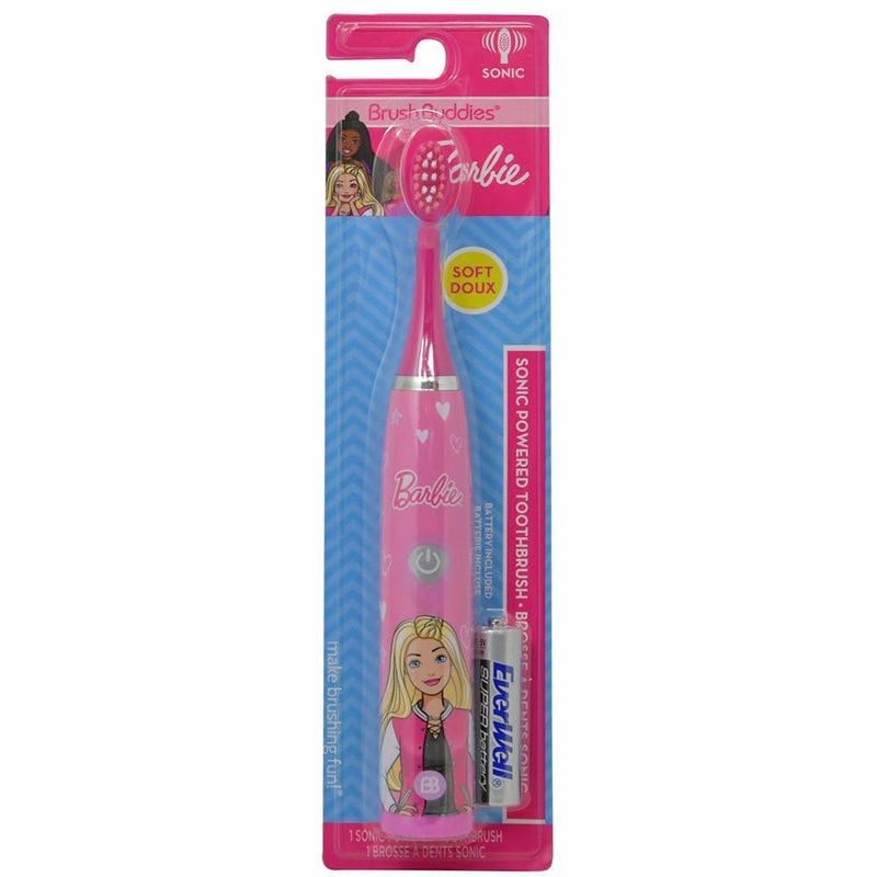 [Australia] - Brush Buddies Barbie Battery Powered Sonic Toothbrush for Kids, Children, Boys, Girls. (Blippi Electric Toothbrush), Pink 
