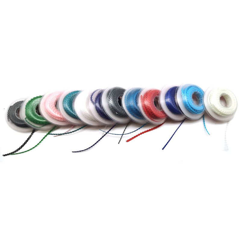 [Australia] - Dental Orthodontic Power Chain Multicolor Spool Elastic Rubber Bands for Teeth Braces (Long, Black) Long 