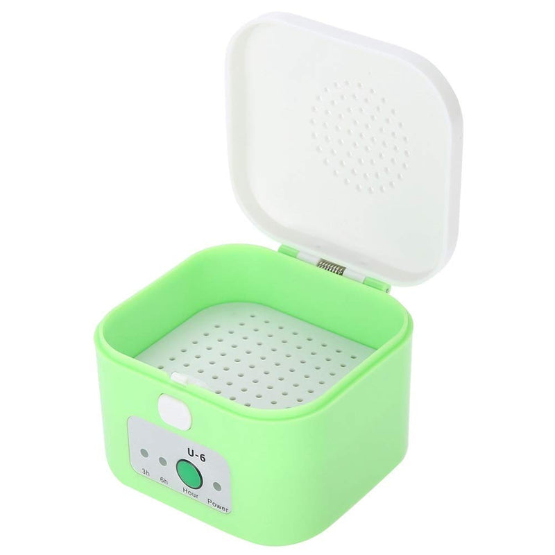Nikou Hearing Aid Dryer Electric USB Drying Box, Headphone Dehumidifier, Moisture Proof Hearing Aid Dryer Case Green