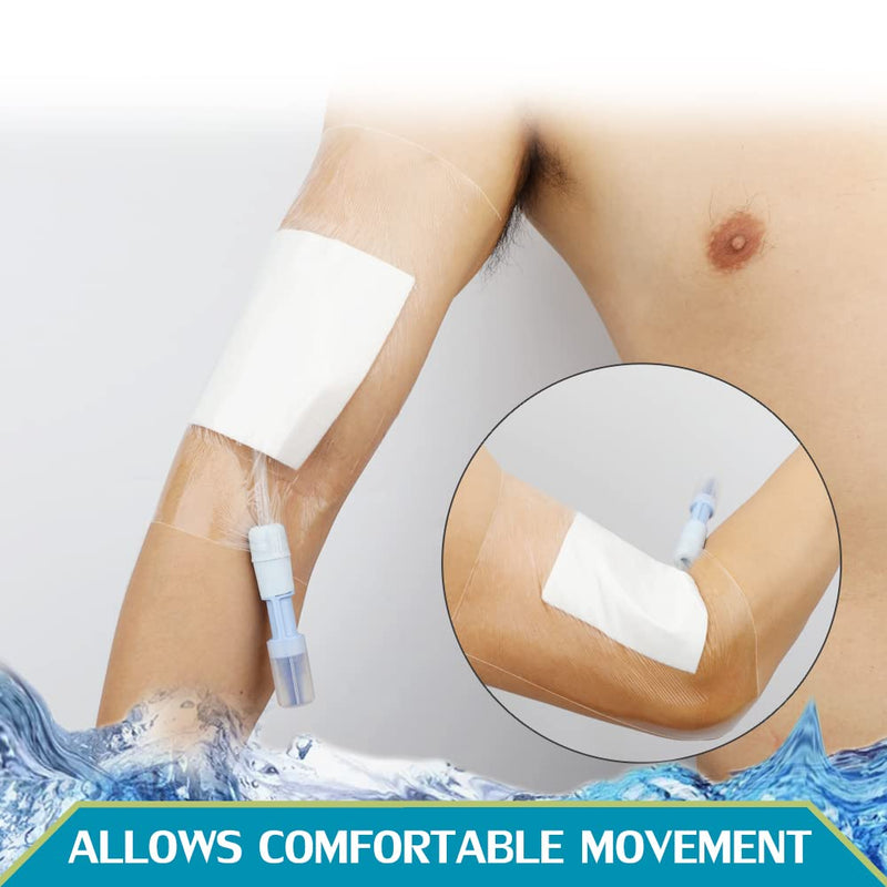 [Australia] - Waterproof Dialysis Catheter Shower Cover 10x12 Inch Protector with Non-Stick Center Pad PICC Line Bandage Patch Dressing Wounds Chest Port PD Peritoneal Accessories (Pack of 14) 10x12 Inch (Pack of 14) 