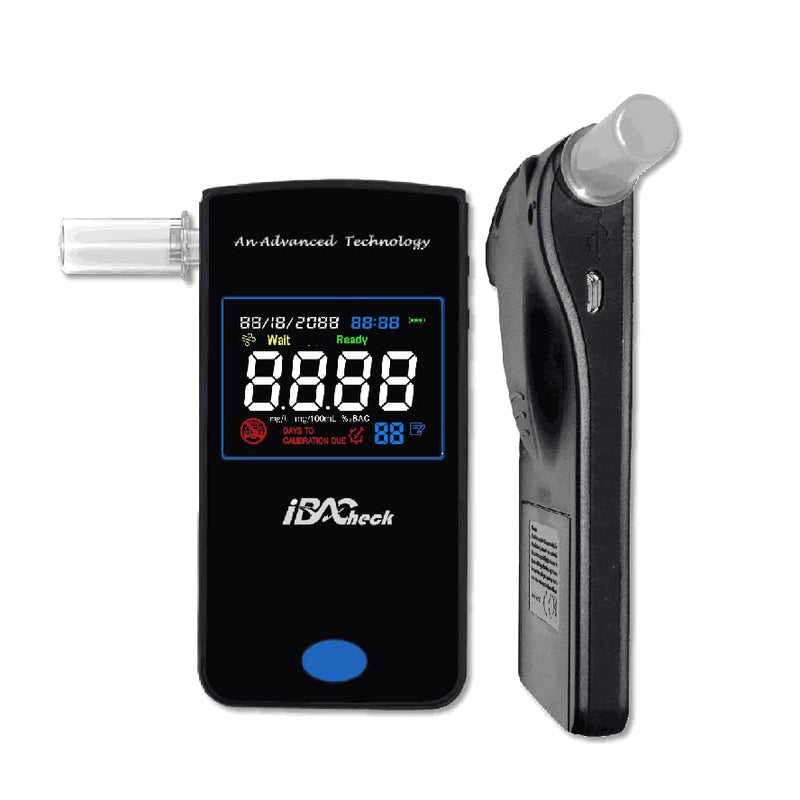Alcohol Test with Large 2.2'' 3 Color Display. Ultra Thin 12mm Thick Portable Breath Analyzer. Rechargeable with 200 Memories & Perpetual Calendar; Low Standby (Multicoloured)