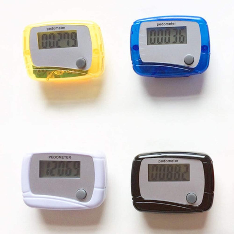 [Australia] - Portable Counter Mini Digital LCD Pedometer Sports Walking Running Step Counter Meter Walking Distance Miles, Daily Target Monitor, Exercise Time, Calorie Counter Red 