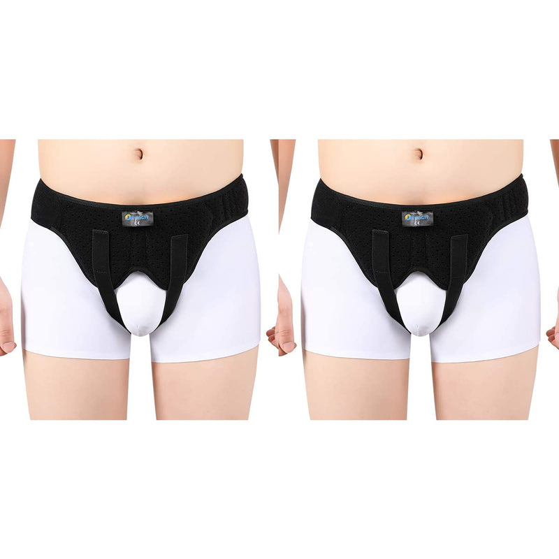 Tenbon Hernia Belts for Men - Groin Hernia Support for Men and Woman Medical Hernia Guard Inguinal Truss for Single/Double Sports Hernia Adjustable Waist Strap with 2 Removable Compression Pads