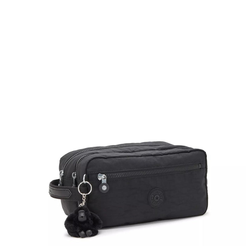Kipling Women’s Agot Toiletry Bag, Lightweight Travel Organizer, Nylon Cosmetics Kit One Size Black Noir