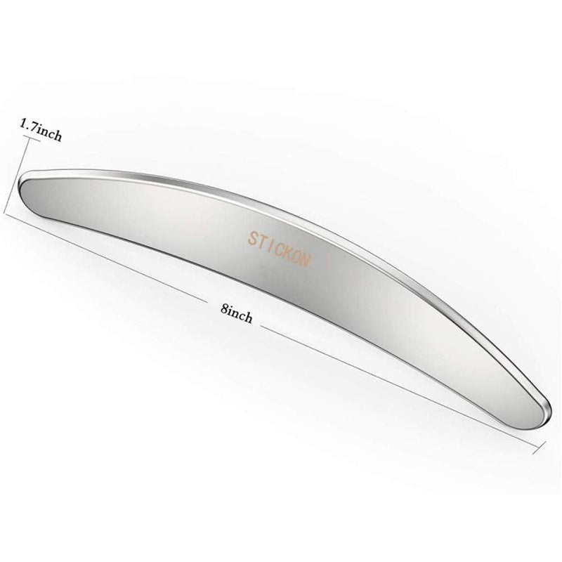 [Australia] - STICKON Stainless Steel Gua Sha Scraping Massage Tool IASTM Tools Great Soft Tissue Mobilization Tool (Sickle Shape) 8x1.7 Inch (Pack of 1) 