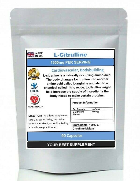 L-Citrulline Capsules 1500mg Cardiovascular Bodybuilding (HIGH Strength) 120
