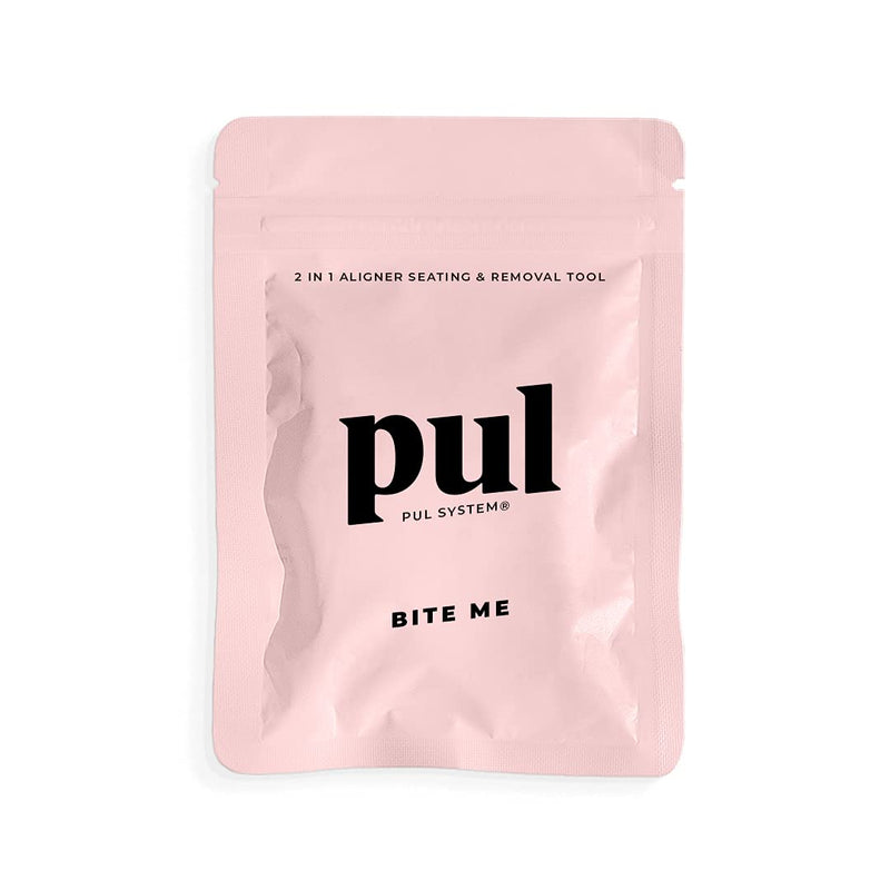 [Australia] - PUL Chewies & Clear Aligner Removal 2 in 1 Combo Tool - Compatible With Invisalign Removable Braces & Trays, Aligners, Retainers, Dentures - Hygienic Oral Care - Compact & Durable - 1 Pack, Pink 