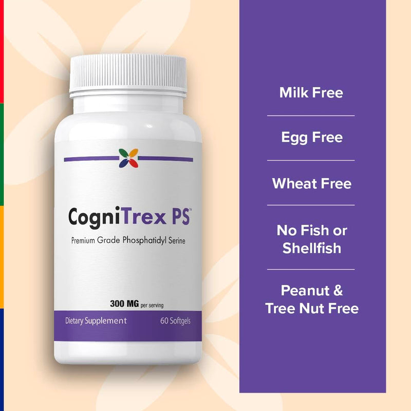 Stop Aging Now - Phosphatidyl Serine Supplement CogniTrex PS - 300mg - 60 Softgels