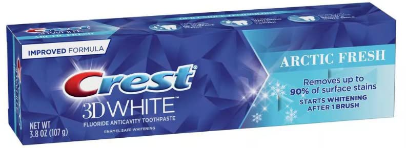 [Australia] - Crest 3D White Arctic Fresh Whitening Toothpaste, 3.8 oz (107g) - Pack of 2 