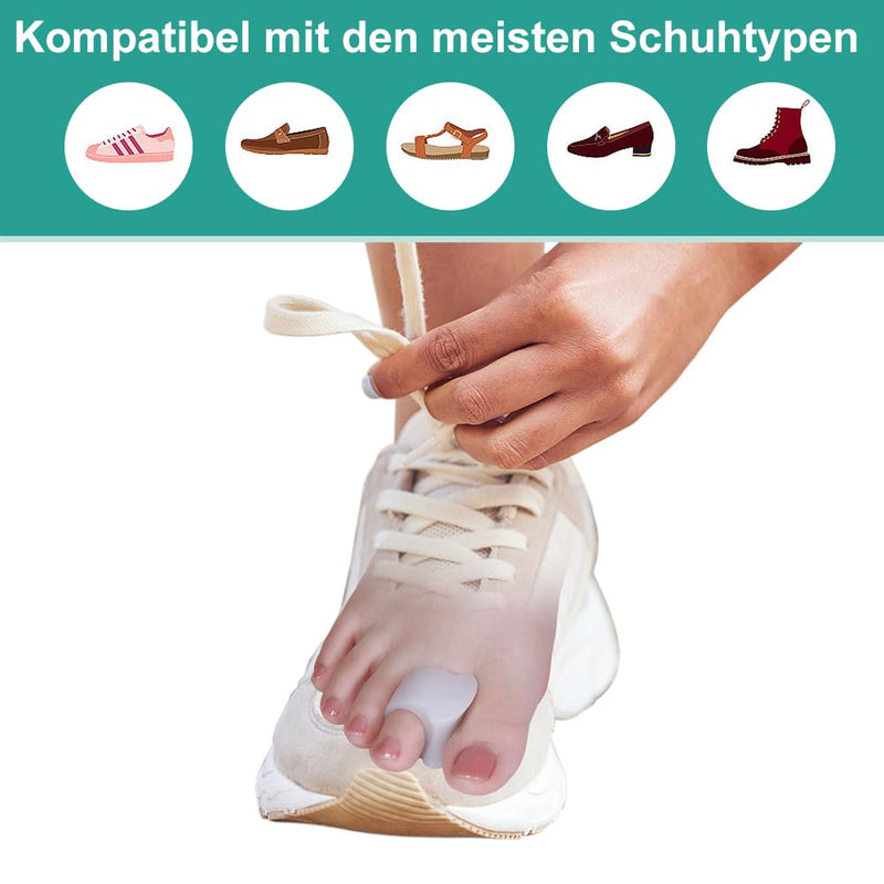[Australia] - Sosede Pack of 8 silicone toe separators for hallux valgus correction - women and men, silicone toe separators, hammer toe correction, toe protection, toe spacer and stretcher 