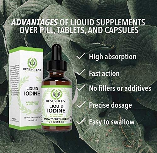 [Australia] - Liquid Iodine Potassium Drops - 1300 Servings | Large 2oz Bottle | Great Taste | 2X Absorption | Just One (1) Drop a Day for Fast Support - Potassium Iodide - Alcohol and Gluten Free 