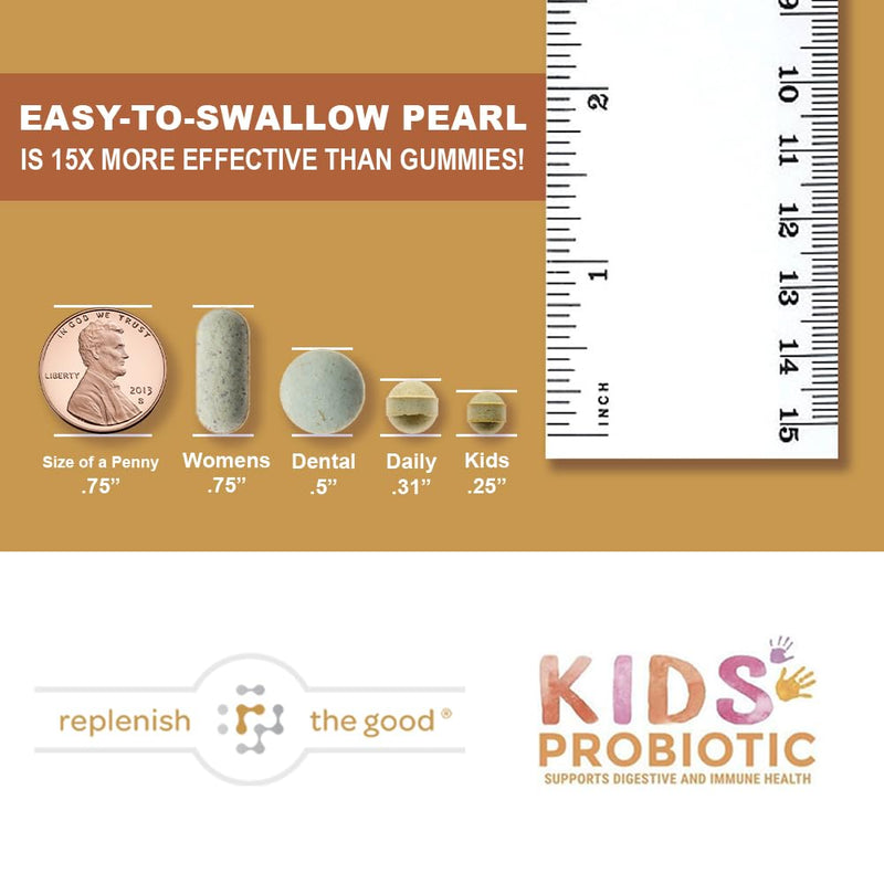 [Australia] - Kids Vegan Probiotics, 60 Tiny Pearls - Antibiotic Recovery - Helps Support Kids' Immune & Digestive System - 15x More Effective Than Gummies - Sugar Free, Easy to Swallow 