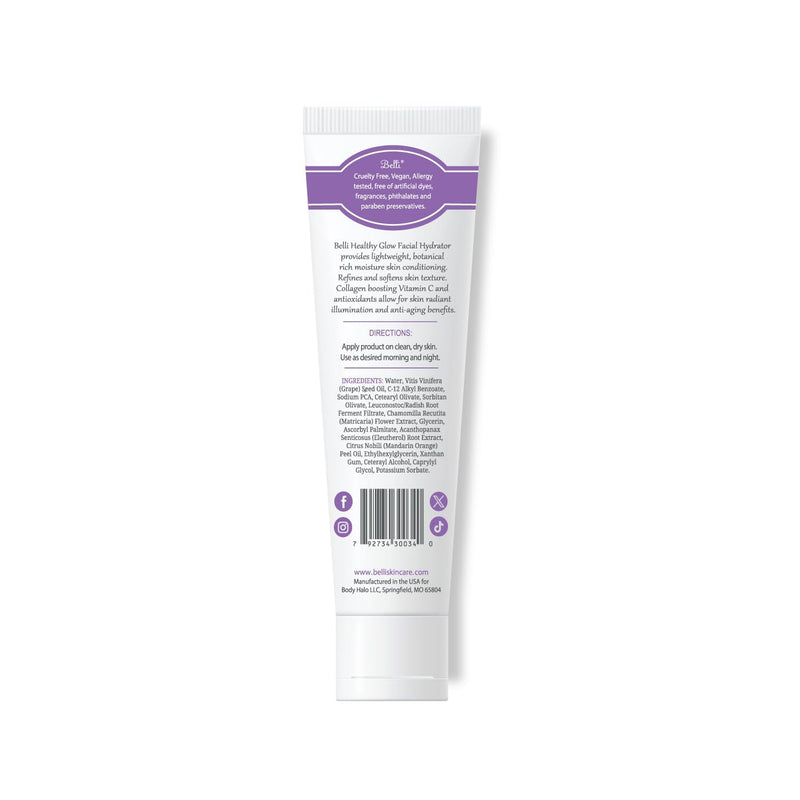 Belli Skincare Healthy Glow Facial Hydrator and Moisturizer, Vitamin C Face Cream for Oily, Dry, Sensitive Skin - Pregnancy Safe, Non Toxic, 1.5 Fl Oz (Pack of 1)