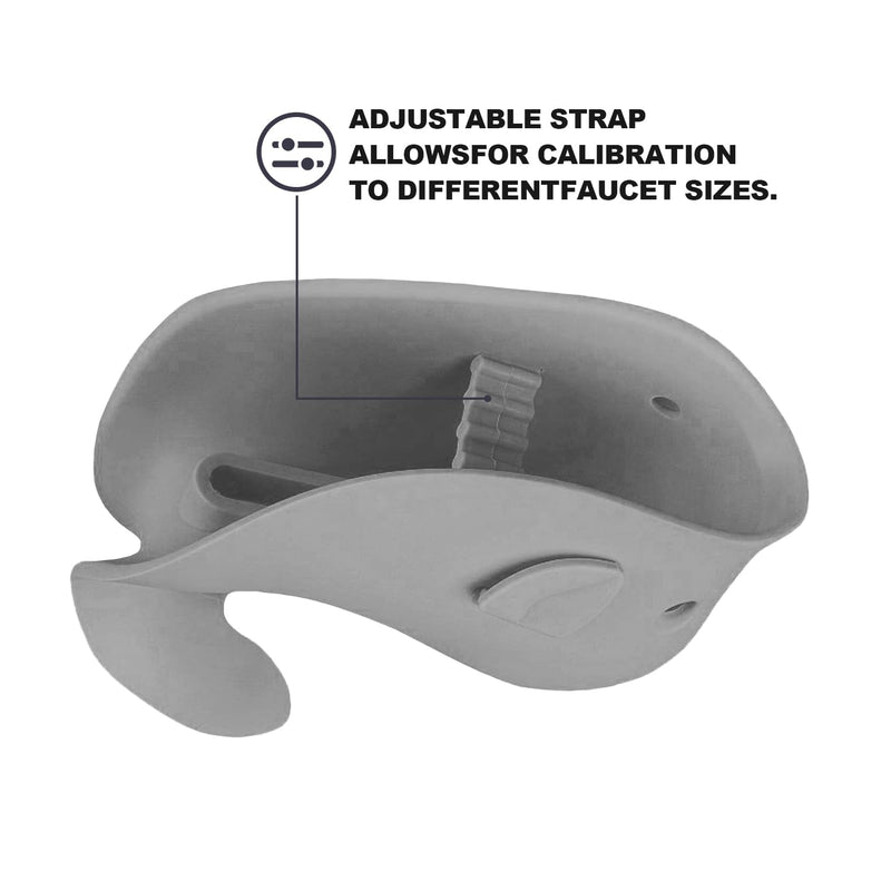 [Australia] - Baby Bathtub Faucet Cover, Baby Safety Protection Silicone Toys, Bath Spout Cover Baby Bathtub, Faucet Cover Baby Bathtub Silicone Whale for Kids, Toddler, Infant, Grey Whale 