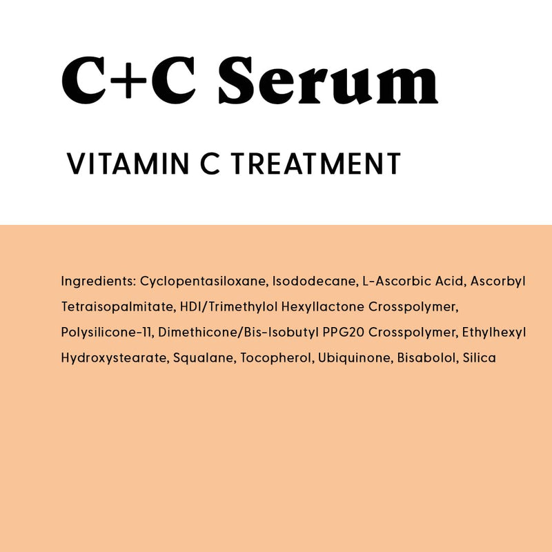 Stratia C+C Vitamin C Serum – 15% Potent Formula with 10% L-Ascorbic Acid for Bright, Even-Toned Skin - Non-Irritating, Water-Free Antioxidant Face Cream, 1 Fl Oz