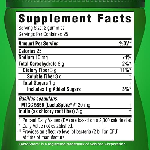 [Australia] - Benefiber Prebiotic Fiber Supplement Gummies with Probiotics for Digestive Health, Assorted Fruit Flavors - 50 Count 