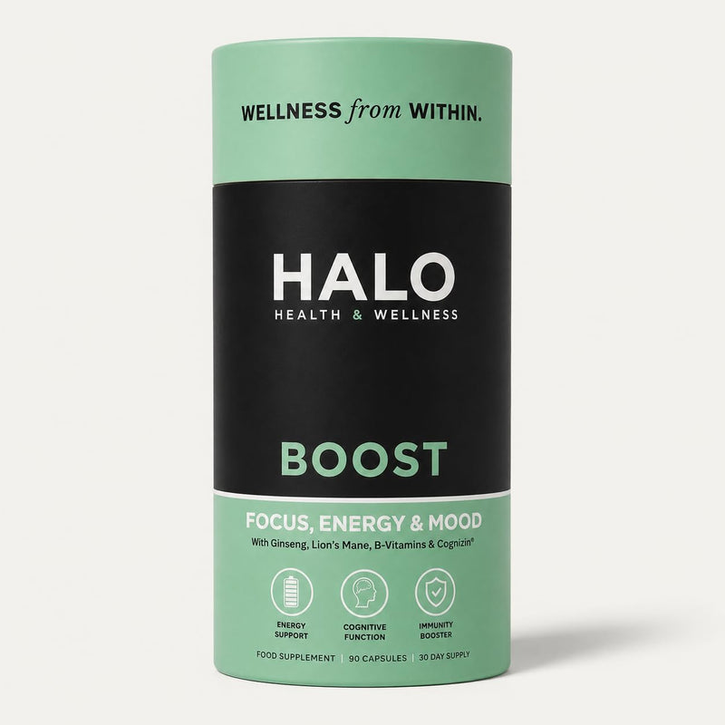 Boost Cognitive Support Supplement, Energy and Mood Enhancement, with Lion's Mane, Ginkgo Biloba, B-Vitamins