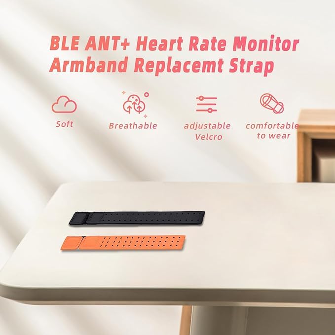 [Australia] - Replacement Armband Strap Compatible with OTF, Orange Theory Fitness Band orange+black 