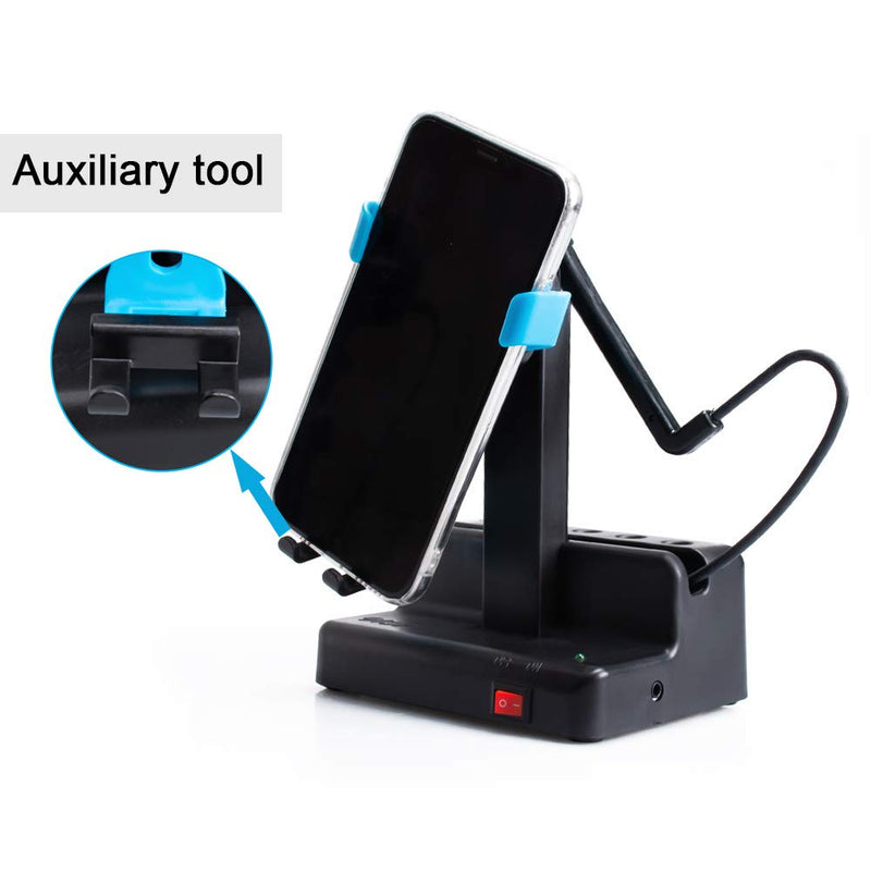 [Australia] - Steps Counter Compatible for Pok emon Go Cellphone Pedometer (Width Under 3.4 inches) Shaker Electric Version Non-Magnetic, Mute Stainless Steel Bearings Quick Steps Earning Device- Blue 