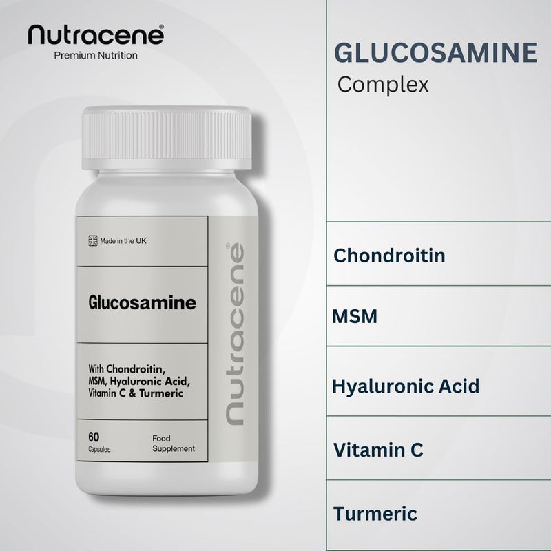 Joint Care Complex | Glucosamine, Chondroitin, MSM, Hyaluronic Acid & Turmeric | UK GMP Standards | Made in the UK | GMO Free | High Strength Formula for Men & Women | Relieves Joint Stiffness & Aches