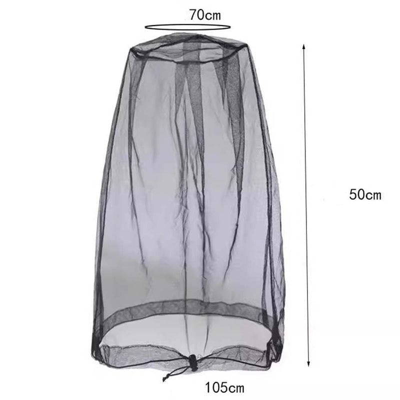 [Australia] - Pack of 3 premium mosquito net heads for insects, fly and insect protection, ultra large and long, extra fine holes for camping, hiking, fishing, gardening, safari, suitable for all hats head net 