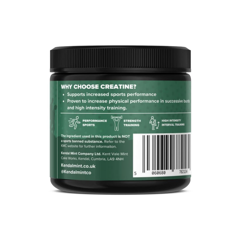 KMC Creatine Monohydrate Powder, 100% Pure UK Made, 300g, 60 Servings, 5g serving, Unflavoured, Easy Mix, Vegan Gluten Free -Supplement for performance, strength workouts & cognition by Kendal Mint Co