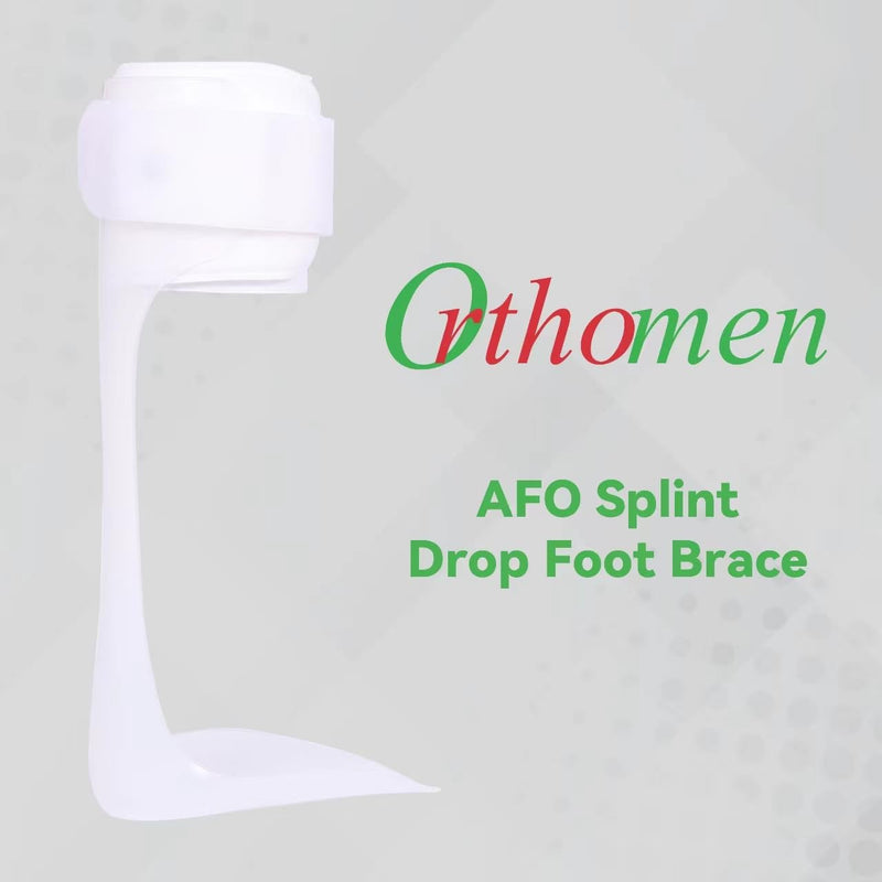 Orthomen Ankle Foot Orthosis Support - AFO Splint - Drop Foot Brace (M-Left)