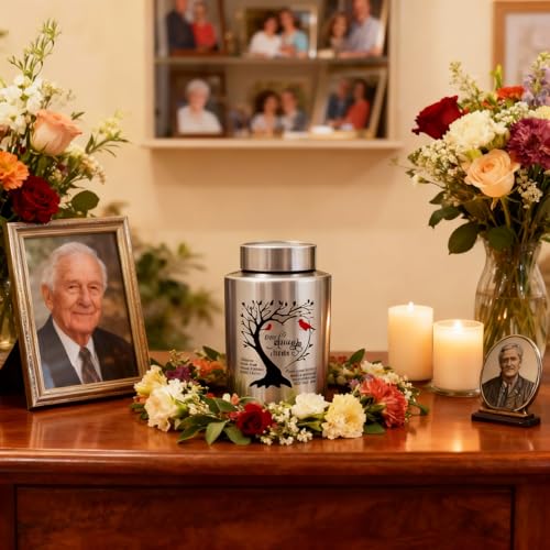 Small Cremation Urns for Human & Baby & Pet Ashes, Tree Pattern Always with You Small 60 lbs
