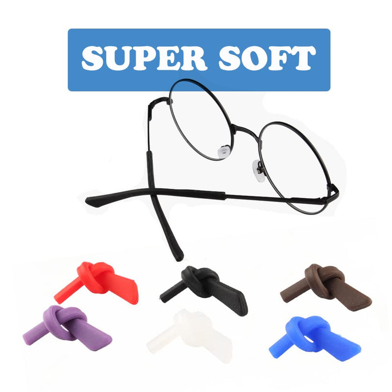[Australia] - Eyeglass Replacement Temples, Silicone Glasses End Tips Ear Sock Sleeve for Thin Metal Eyeglass Legs,8 Pairs Black 
