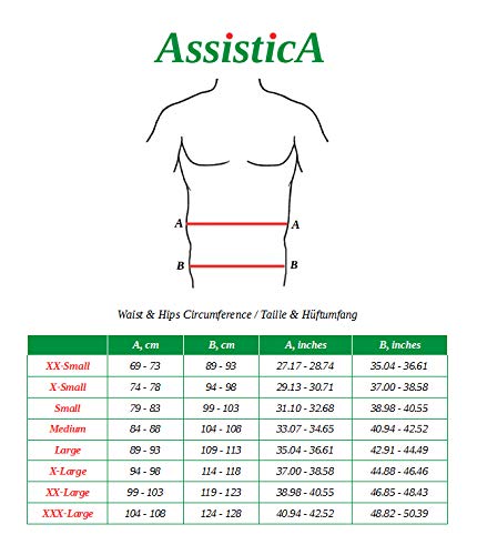 [Australia] - Assistica® back warmer, kidney warmer, back & waist heat belt, kidney belt, women's/men's heat belt, kidney bandage, back bandage (X-Large) X-large 