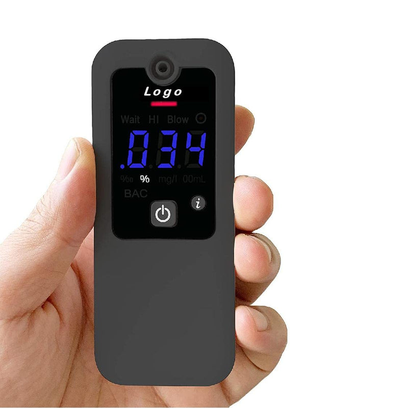 Rechargeable Breathalyzer and Last 200 Test After Full Charged, 10 Memories and LED Display Black 088