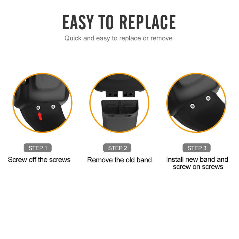 [Australia] - Compatible with Garmin Forerunner 35 Band,Solf Silicone Replacement Bands for Garmin Forerunner 35 Watch Black 