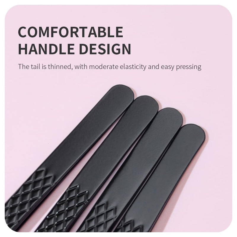 Lash Tweezers for Eyelash Extensions,Precision Fiber Tip for Volume Eyelash Extension,Lash Extension Tweezers for Easy Application and Removal (Black, 5PCS-01) Black