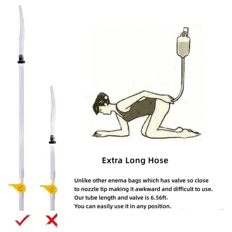 [Australia] - Enema Kit Replacement Part Silicone Enema Hose Colon Cleansing Accessories 
