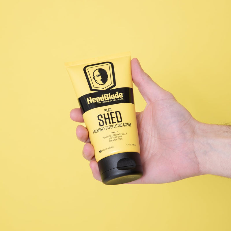 [Australia] - HeadBlade HeadShed Men's Exfoliating Scrub - 5 oz - Face Wash & Cleanser - Removes Dead Skin and Preps for Great Shave 
