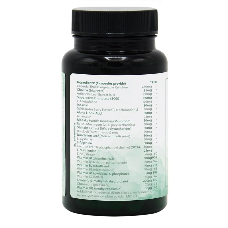 Liver Health Formula | 60 Vegan Capsules | Amino acids and Vitamins Designed to aid Natural Liver Function | G&G Vitamins