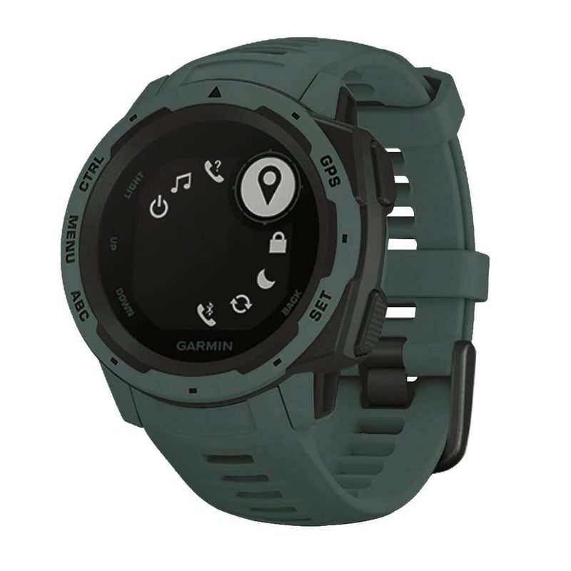 [Australia] - Replacement Band Compatible with Garmin Instinct, 22mm Smartwatch Accessory Wrist Soft Silicone Band Strap for Garmin Instinct 2 / Instinct Esports/Solar/Tide/Tactical Graphite Gray 