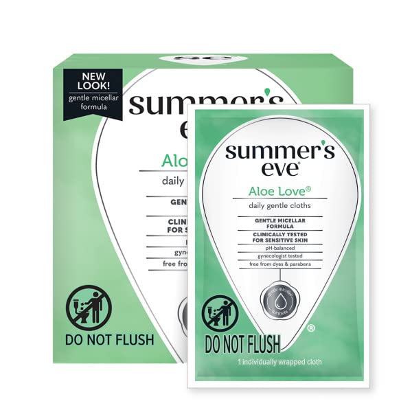 [Australia] - Summer's Eve Aloe Love Gentle Daily Feminine Wipes 16 Count, (Pack of 2) 16 Count (Pack of 2) 