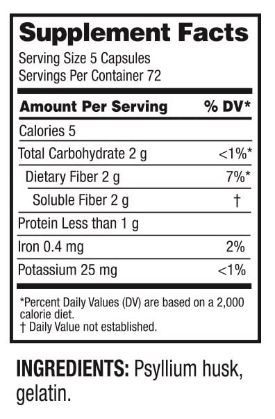 [Australia] - Guardian Psyllium Fiber Capsules, Natural Psyllium Husk (720Ct) 720 Count (Pack of 1) 